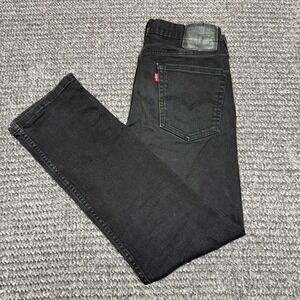 Levis Mens 514 Jeans W33 L30 Black Straight Leg Stretch Denim Classic